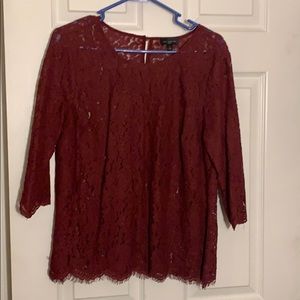 Lace maroon top